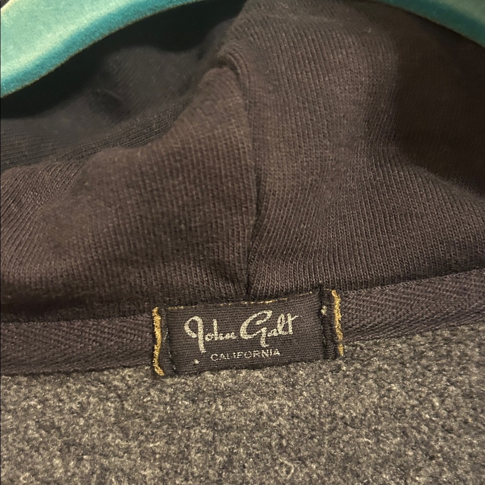Brandy Melville Dark Hoodie with Zip - Picture 2 of 3